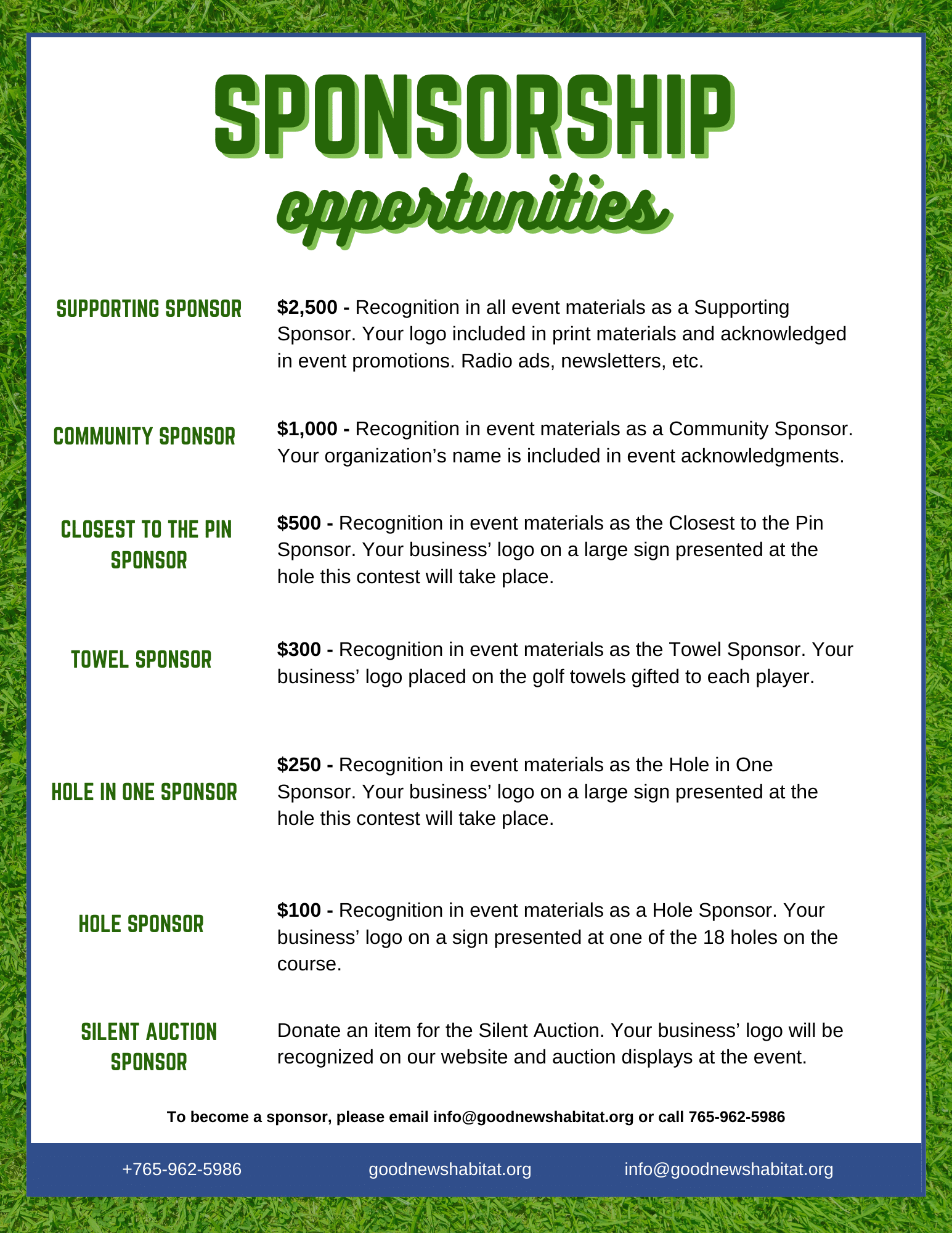 Golf Tournament Sponsorships